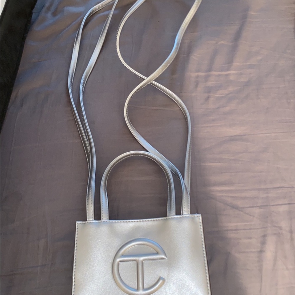 Silver Telfar bag